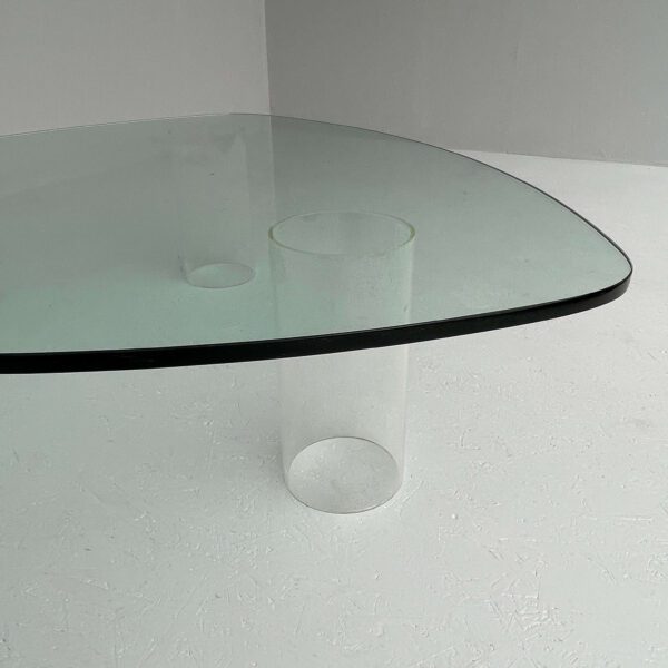 Vintage glass coffee table