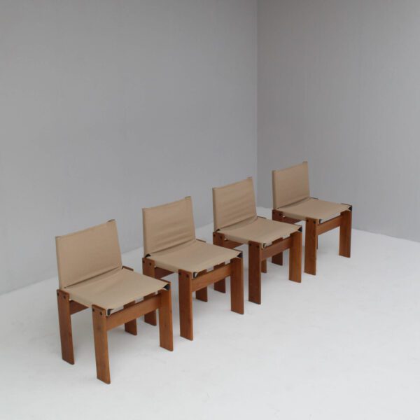 Set Monk chairs by Afra & Tobia Scarpa, 1970s