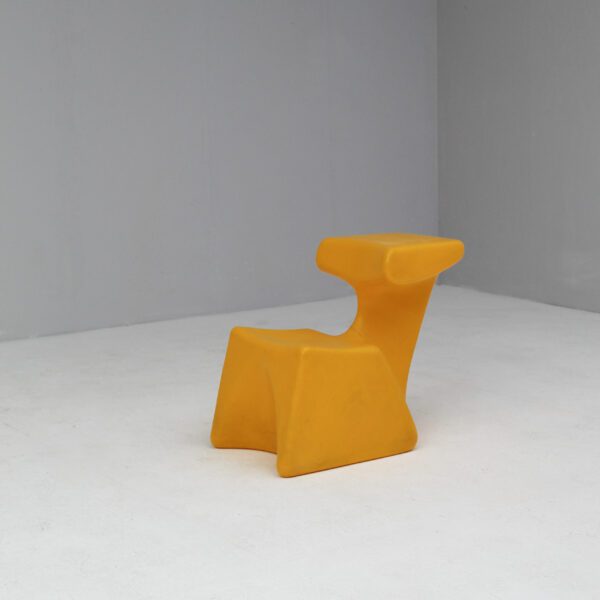 Yellow Zocker childrens chair by Luigi Colani