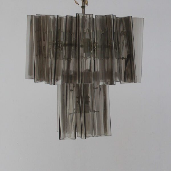 Ceiling lamp in smoked murano glass